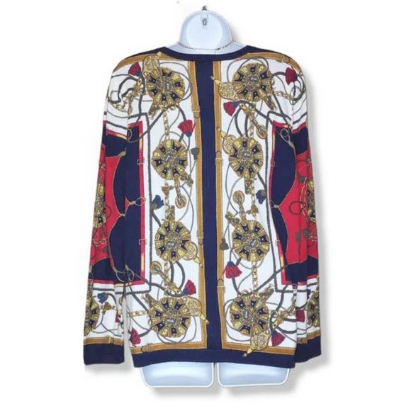 Talbots Status Print Charming Cardigan - Picture 5 of 9